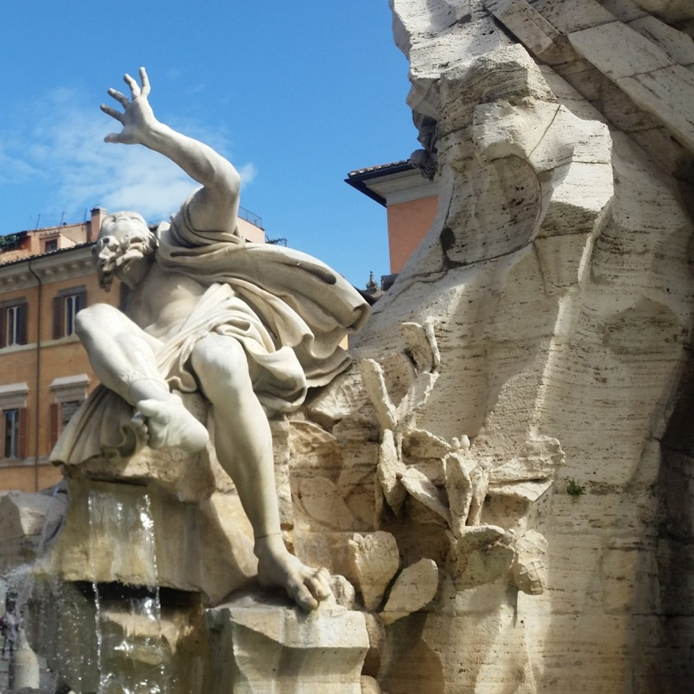 Walking around Rome Rivers Fountain